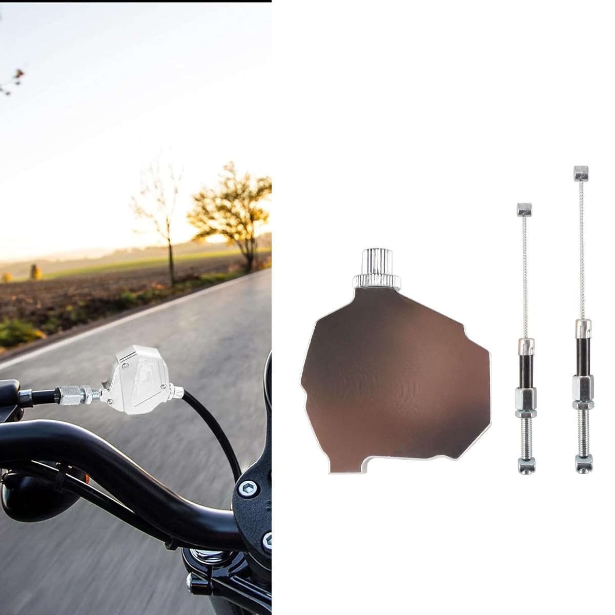 Kit di conversione per moto, cavo frizione per la maggior parte delle moto e moto da cross con tiracavo (argento)