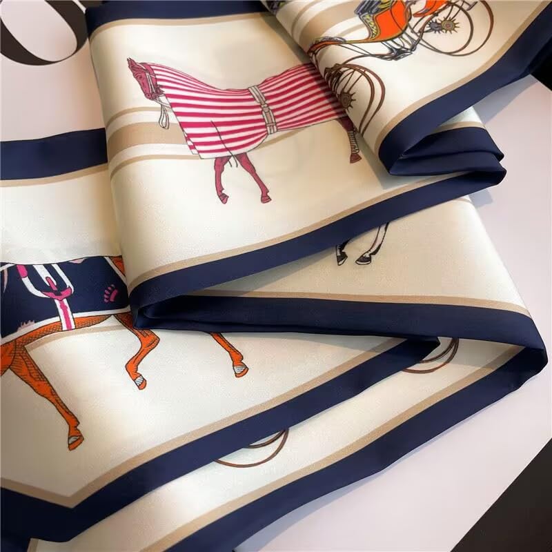 Long Purse Bag Scarf Silky Neck Scarf Lightweight Headscarf Satin Hair Scarf for Women3