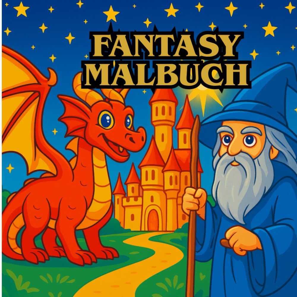 Fantasy Malbuch: Mein Ausmalbuch,: Entdecke die Magie – Ein XXL-Fantasy-Malbuch für Kinder, Teenager & Erwachsene