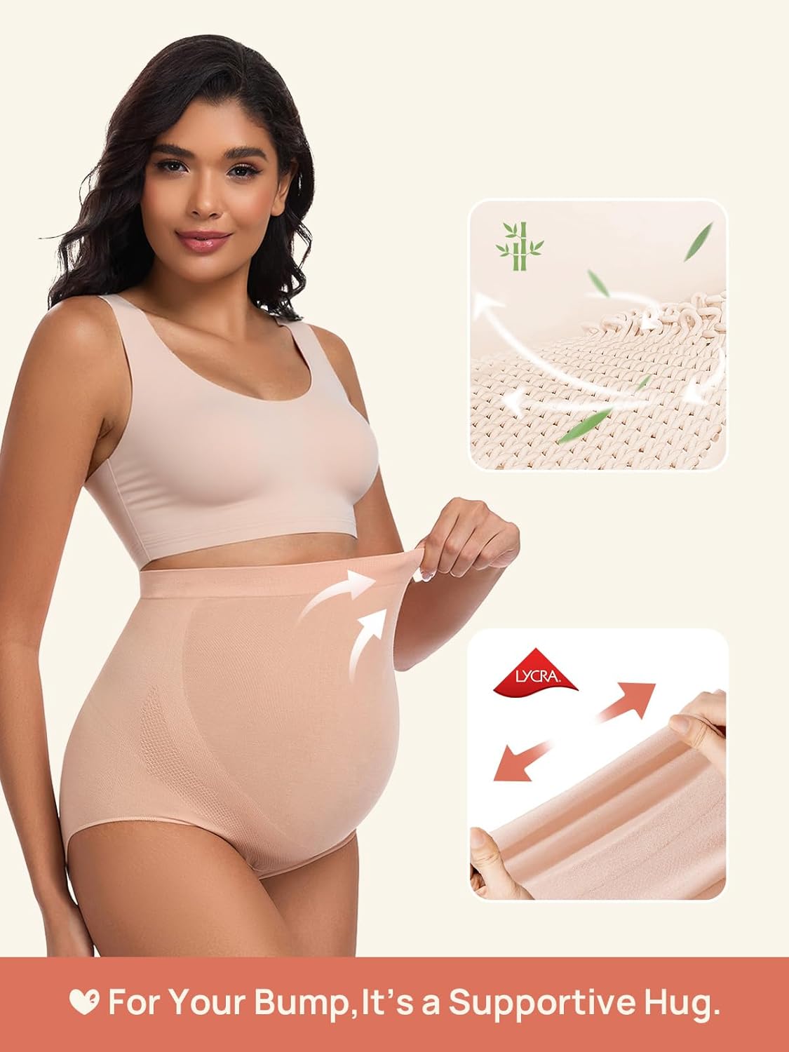 Summer Mae Maternity Underwear Soft Breathable High-Waist Pregnancy Seamless Over Bump Panties for Women - Image 4