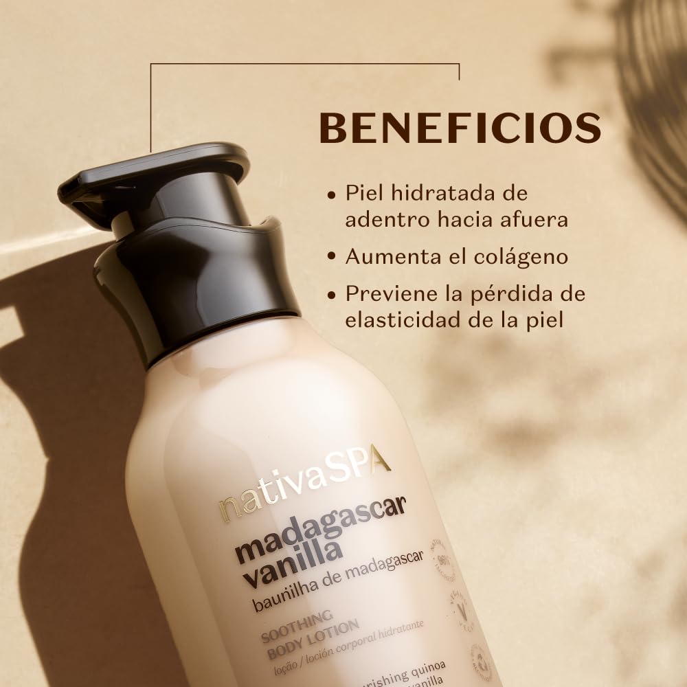 O Boticário Nativa SPA Vainilla de Madagascar Set Regalo Cuidado de la Piel con 2 Productos | Crema Hidratante Corporal 400ml y Aceite Corporal Perfumado 200ml — view 3