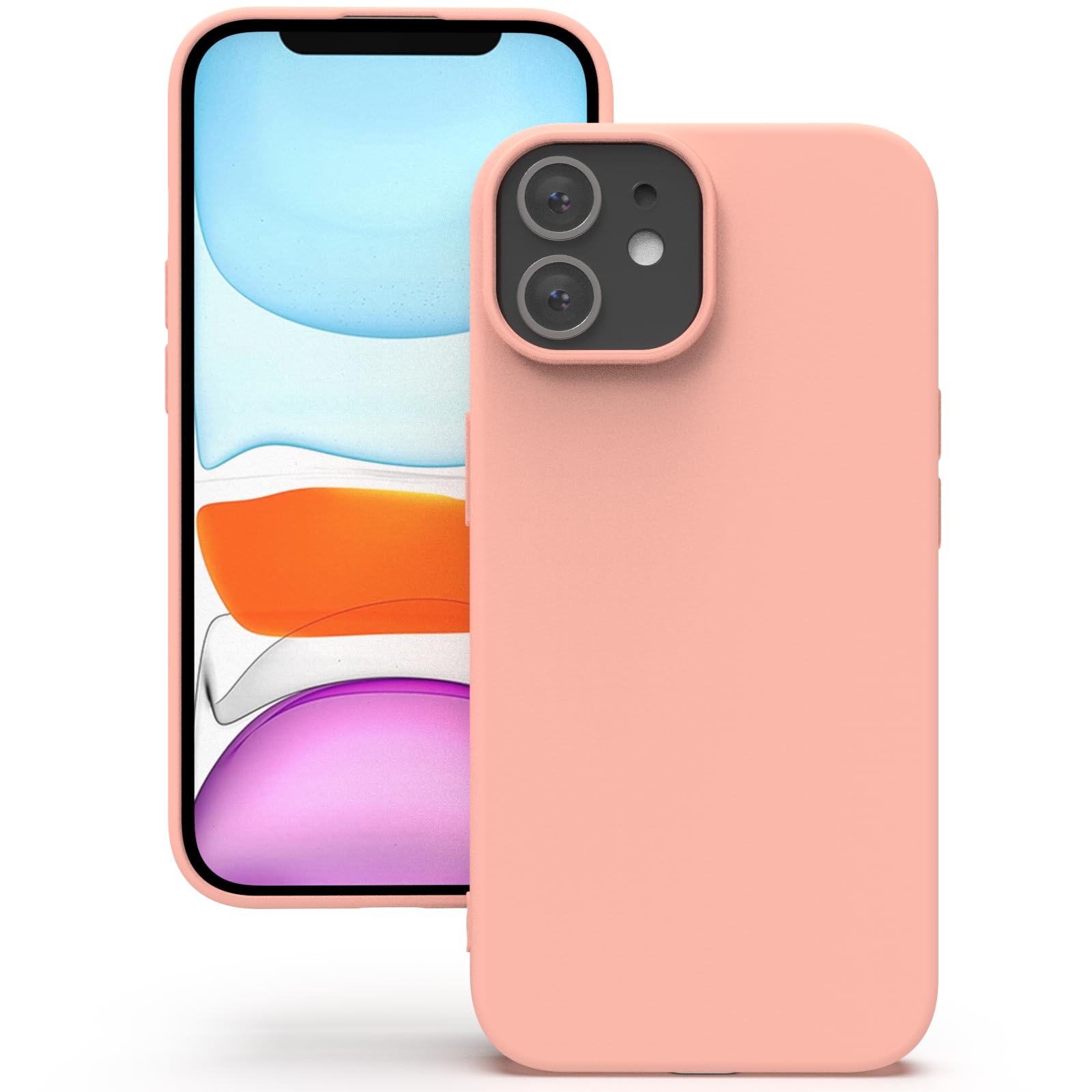 YATWIN Hülle für iPhone 11, Silikon Handyhülle mit Futter, 1mm Kamera und Displayschutz, Dünn & Leicht, Anti Kratzer Case, Rose