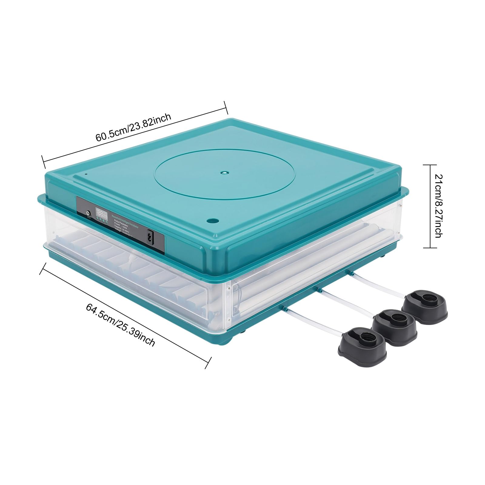 Incubadora totalmente automática para 130 huevos, giro automático y control de temperatura, incubadora de huevos para pollos, patos, codornices, incubadora de pollos ideal para el hogar y
