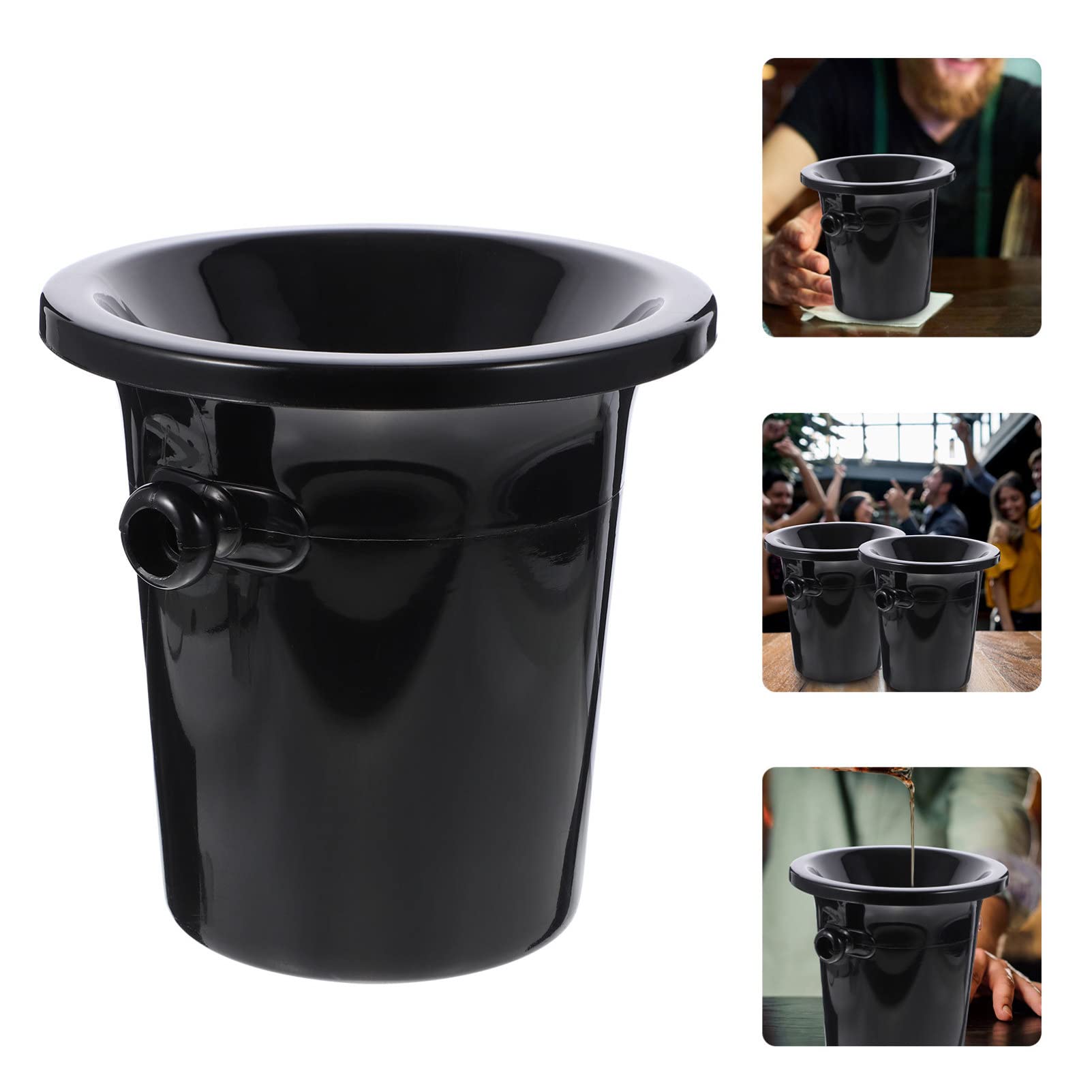 BESTonZON Crachoir De Dégustation De Vin Seau À Glace en Plastique Accessoire pour Bars Caves Fêtes Boutiques De Vin Et Expositions 3 Pièces