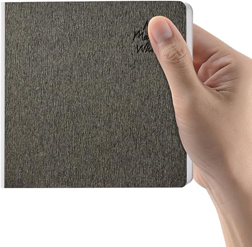 Mifuner Cuaderno de bocetos cuadrado de tapa dura, 4.7 x 4.7 pulgadas, 42 hojas de libro de arte de 250 GSM, papel ultra suave, ideal para lápices,