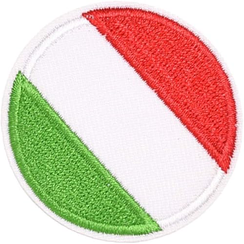 Miniatura 3 de TENDYCOCO - Parche bordado con bandera de Italia, para coser o coser, diseño de la bandera de Italia, 12 unidades
