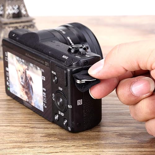 Miniatura 7 de Funda protectora de cuero para cámara con anillo de orejeta, gancho de anillo dividido triángulo para telémetro DSLR SLR cámara sin espejo con