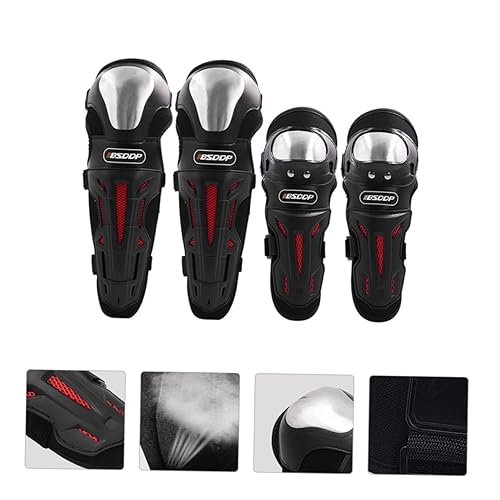 Miniatura 3 de YARNOW 2 juegos de rodilleras y coderas para motocicleta, rodilleras de motor para adultos, rodilleras para adultos, rodilleras de motocicleta para