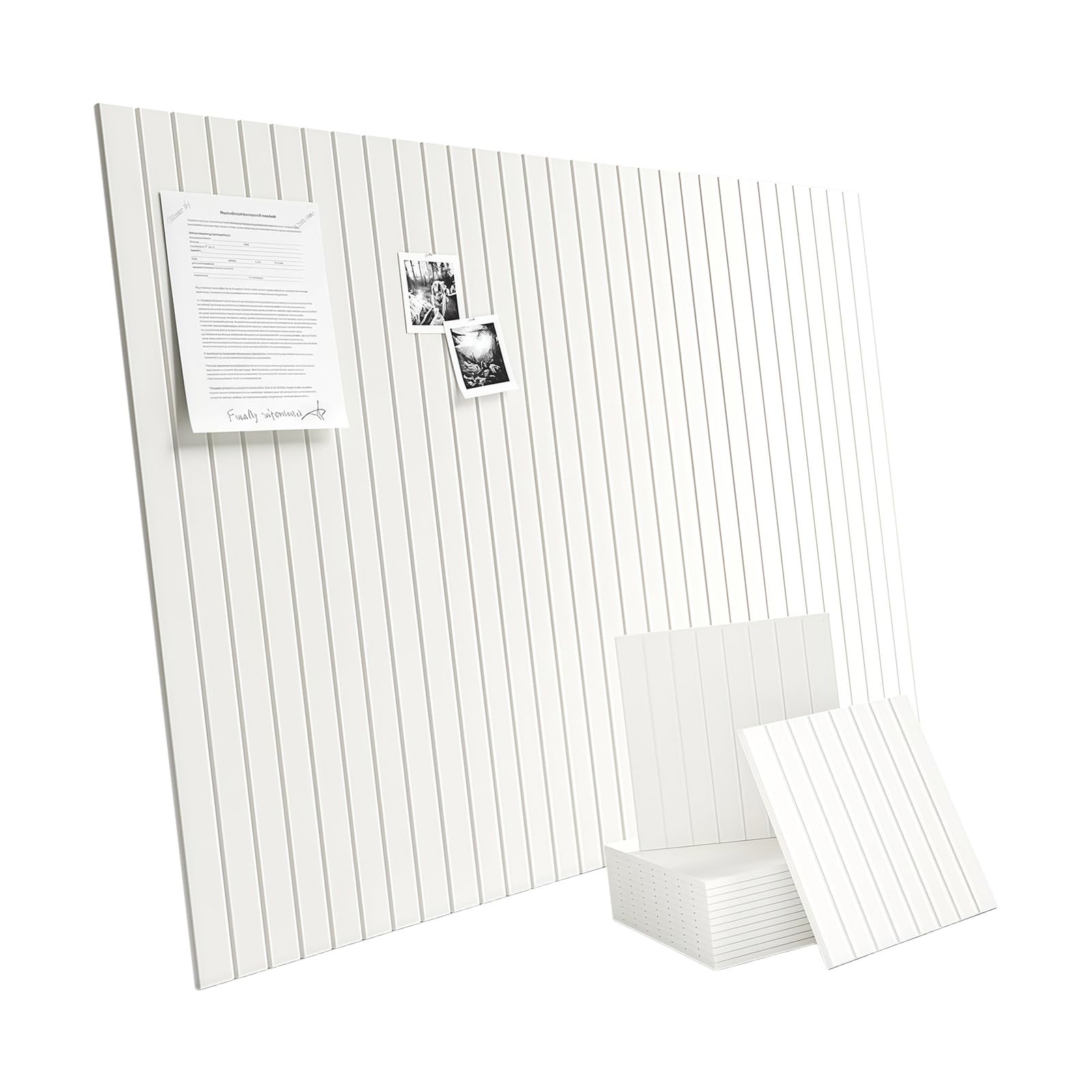HGENAHGTF Felt Bulletin Board Cork Board Alternative Push Pin Boards Cork Boards Felt Wall Tiles with Slats Wall Paneling Offices Alternative