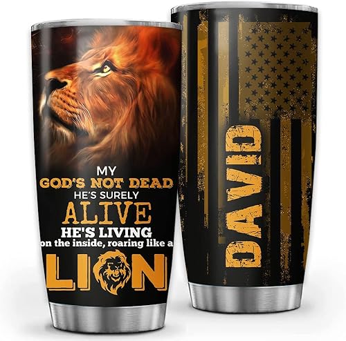 Regalos cristianos personalizados para hombres inspiración bíblica religiosa con bandera de Estados Unidos regalo de cumpleaños para papá marido