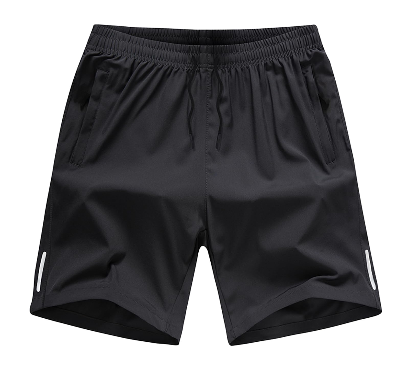 Mens Quick Dry Workout Shorts with Zip Pockets for Athletic Gym Running Hiking Shorts