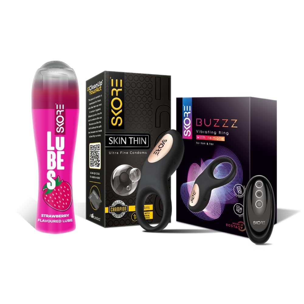 Skore Skin Thin Condoms 10s, Buzzz and Strawberry Lubes 50 ml-picture-16