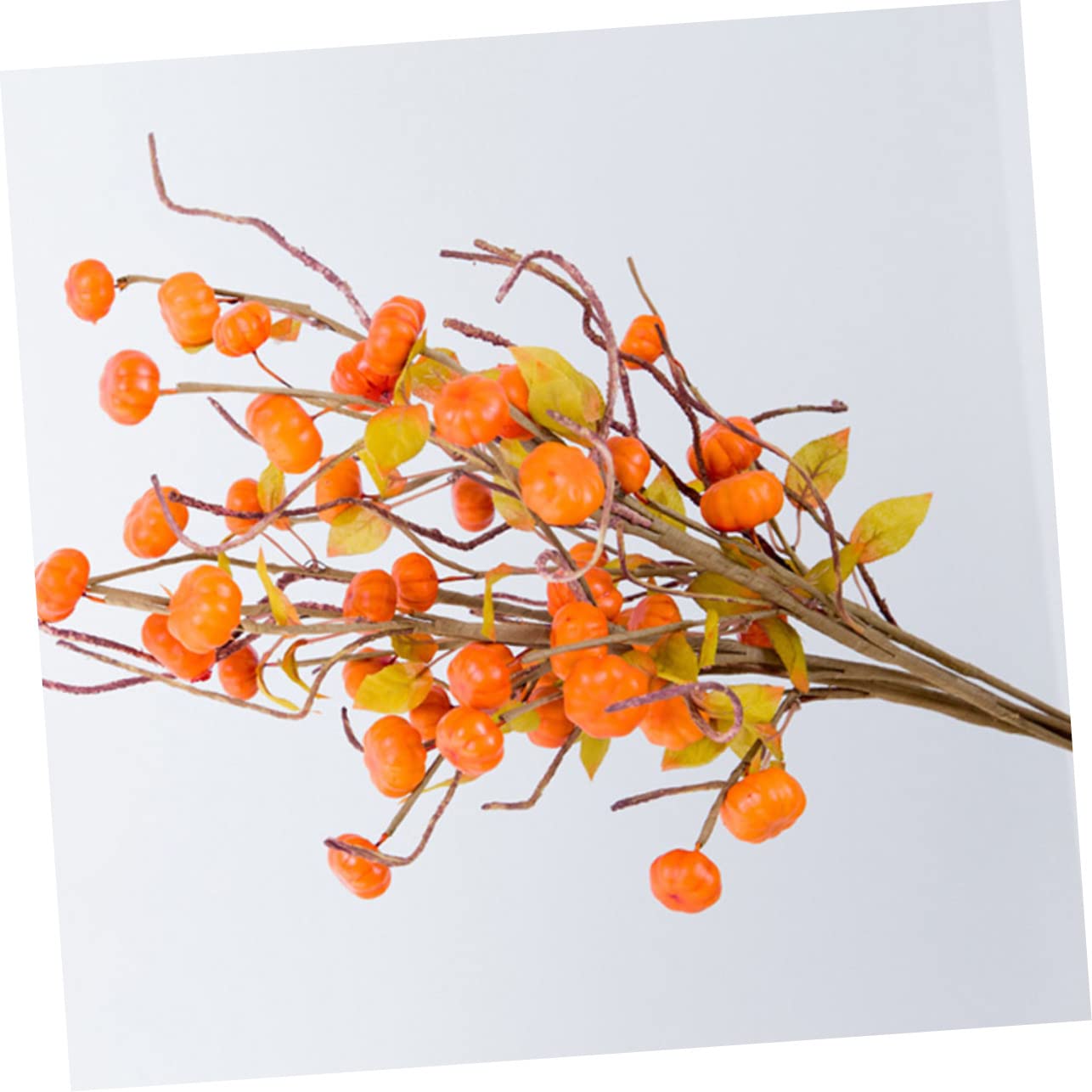Zerodeko 6stücke Teiliges Künstlicher Kürbiszweige Mit Beeren Für Herbstliche Dekoration Für Erntedankfest Tischarrangements Und -Dekoration