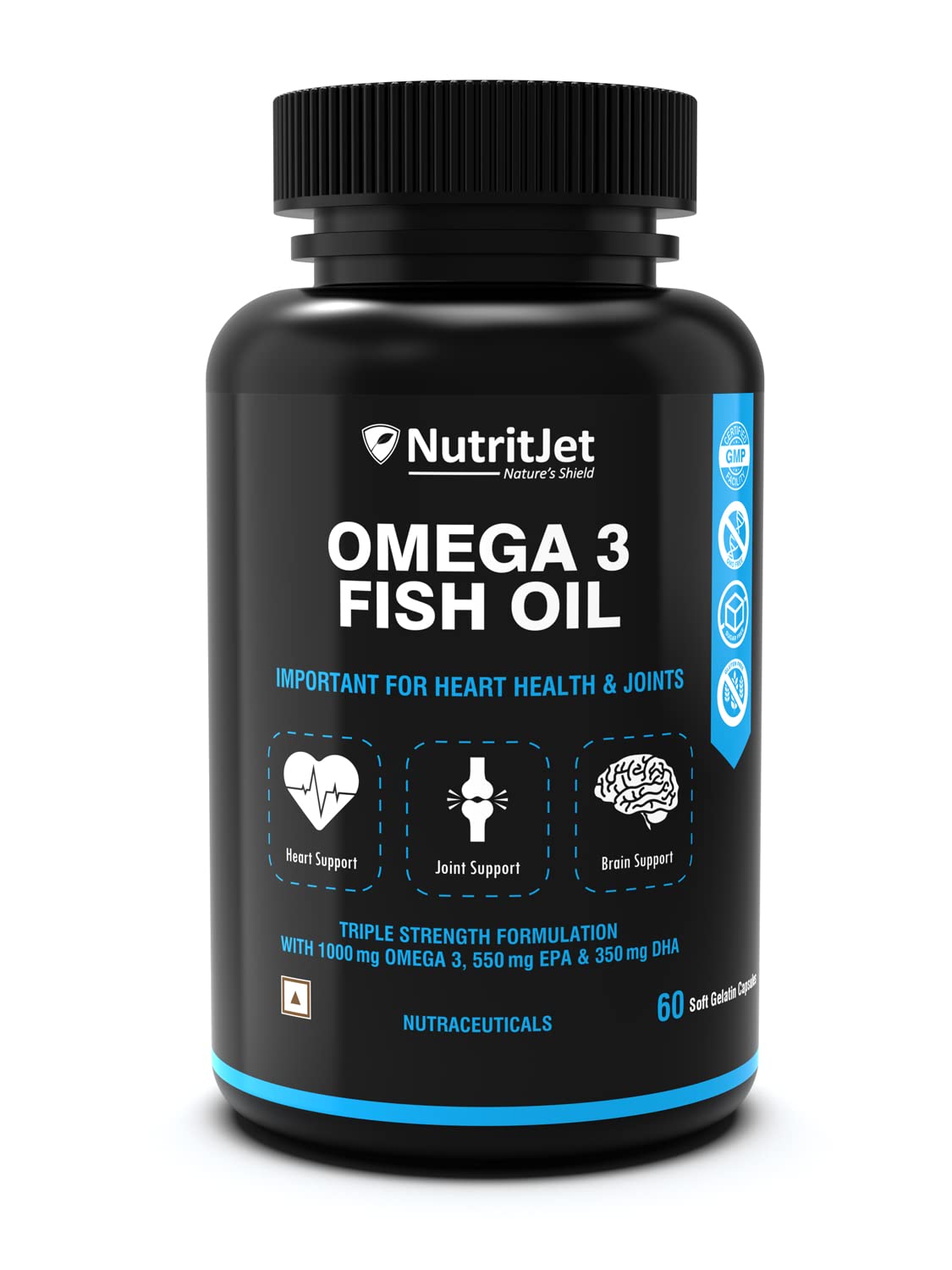 See full amazon price history chart for NutritJet Omega 3 Fish Oil 1000mg High Strength with 550 mg EPA and 350 mg DHA for Healthy Heart, Joint Care, Better Skin & Bones Health - 60 Softgels NutritJet Omega 3 Fish Oil 1000mg High Strength with 550 mg EPA and 350 mg DHA for Healthy Heart, Joint Care, Better Skin & Bones Health - 60 Softgels (B09VTCWPQB) Amazon Price History, Amazon Price Tracker