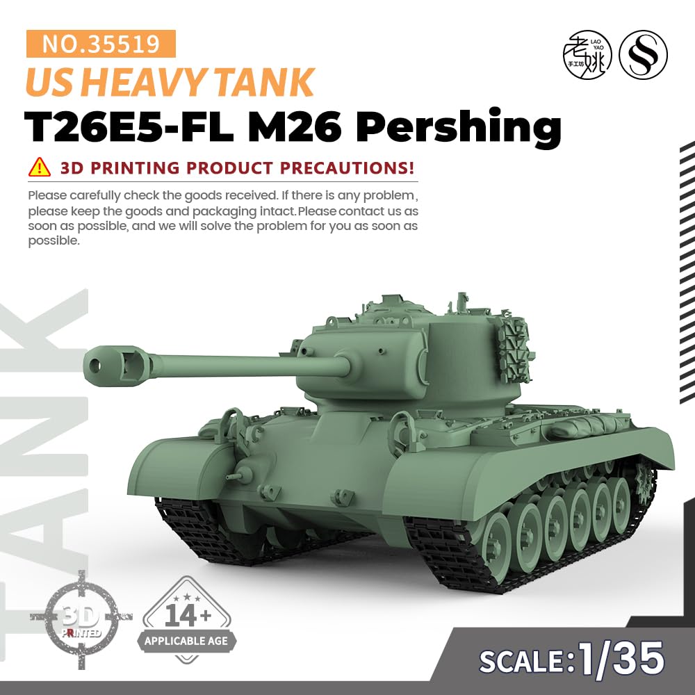 MRY-SFW SS35519 1/35 US T26E5-FL M26 Pershing Heavy Tank Kit