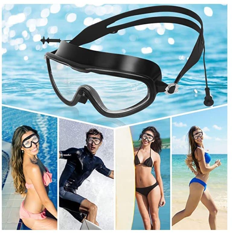 Proxin Swim Goggles for Kids, Woman, Men (1 Pack) Large Frame Clear Wide Vision Swim Glasses No Leaking Anti Fog UV Protection Swimming Goggles with Nose Clips & Ear Plugs (B0BDWX9ZDZ) Amazon Price History, Amazon Price Tracker