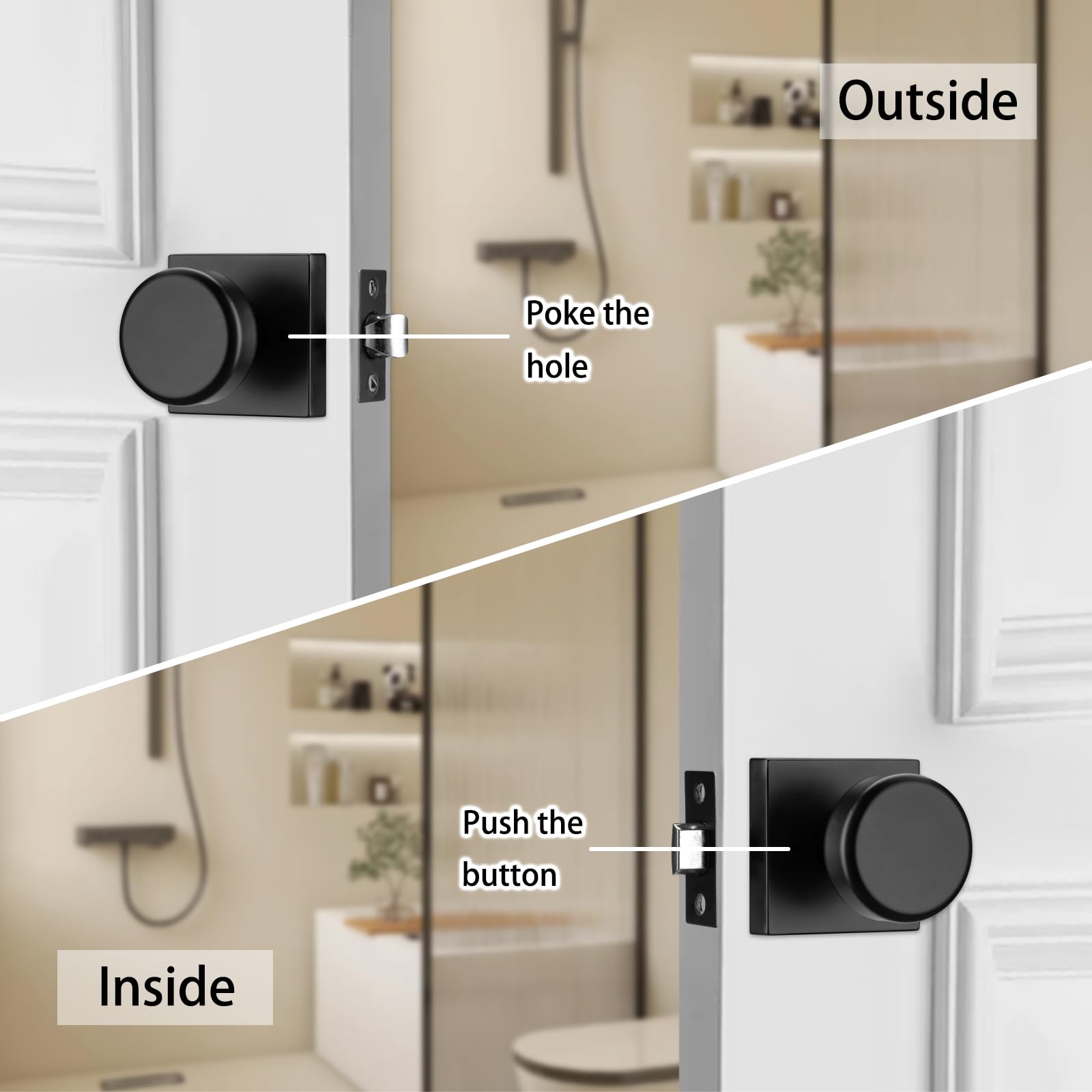Black Door Knobs - Modern & Vintage Style -6