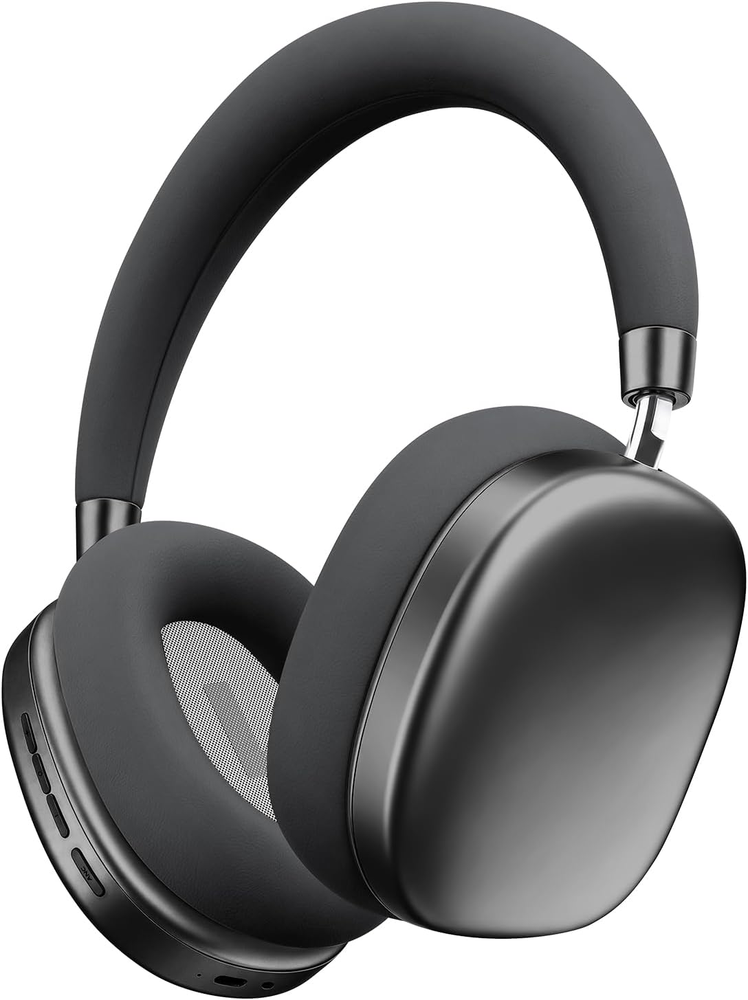 Wentronic YG01 Wireless Over-Ear Headphones, Active Noise Cancelling, Up to 58H Battery Life, Bluetooth 5.3, Great for Travel & Office, USB-C Lossless Audio, Microphone for iPhone Android - Black