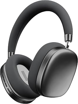 Wentronic YG01 Wireless Over-Ear Headphones, Active Noise Cancelling, Up to 58H Battery Life, Bluetooth 5.3, Great for Travel & Office, USB-C Lossless Audio, Microphone for iPhone Android - Black