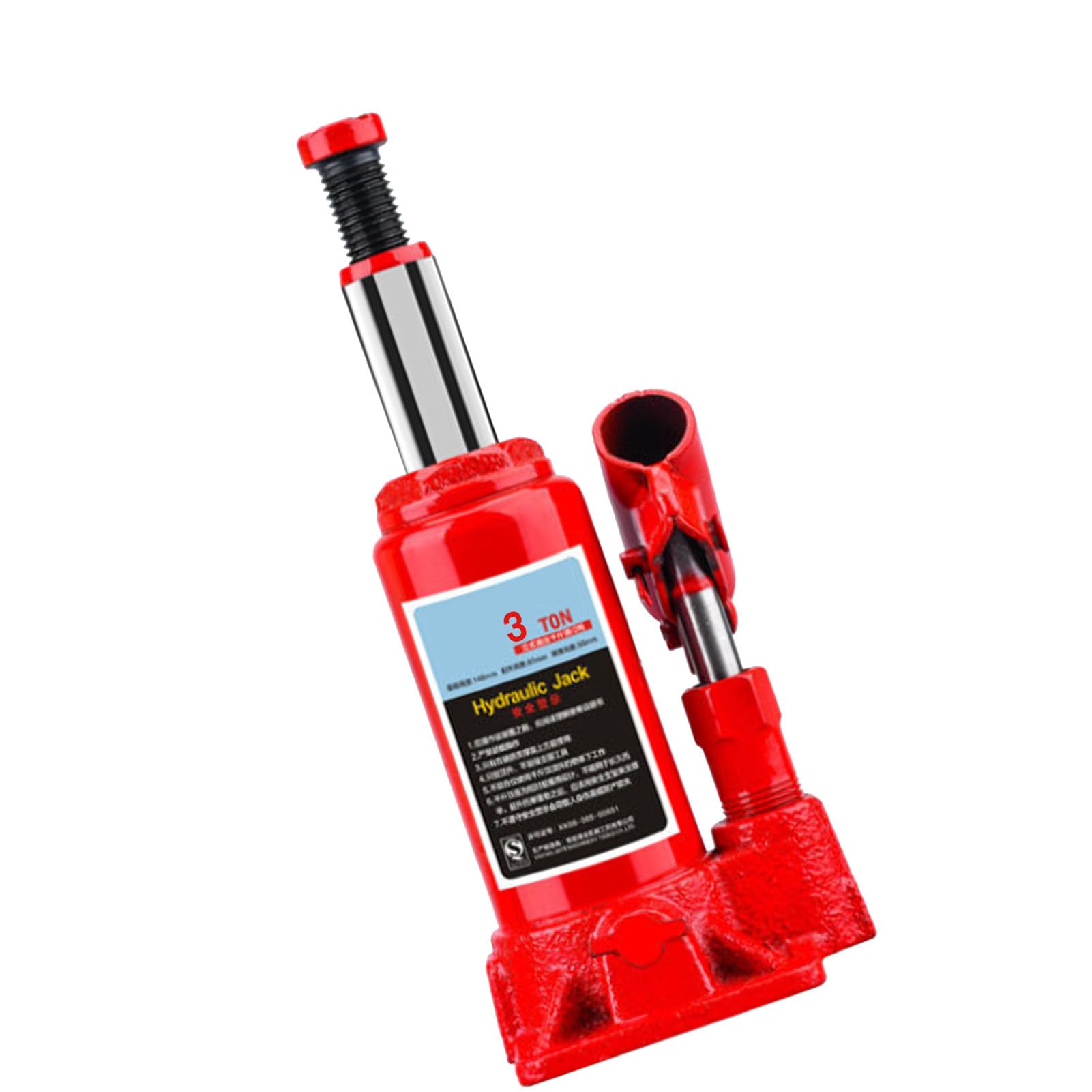 Dilwe Podnośnik do Butelki Samochodowej Metalowy Hydrauliczny Podnośnik Samochodowy Pionowy, Ręczny Projekt Oszczędność Miejsca Silne Wsparcie ładunku do Awaryjnej Naprawy i Wymiany Części Sedan SUV