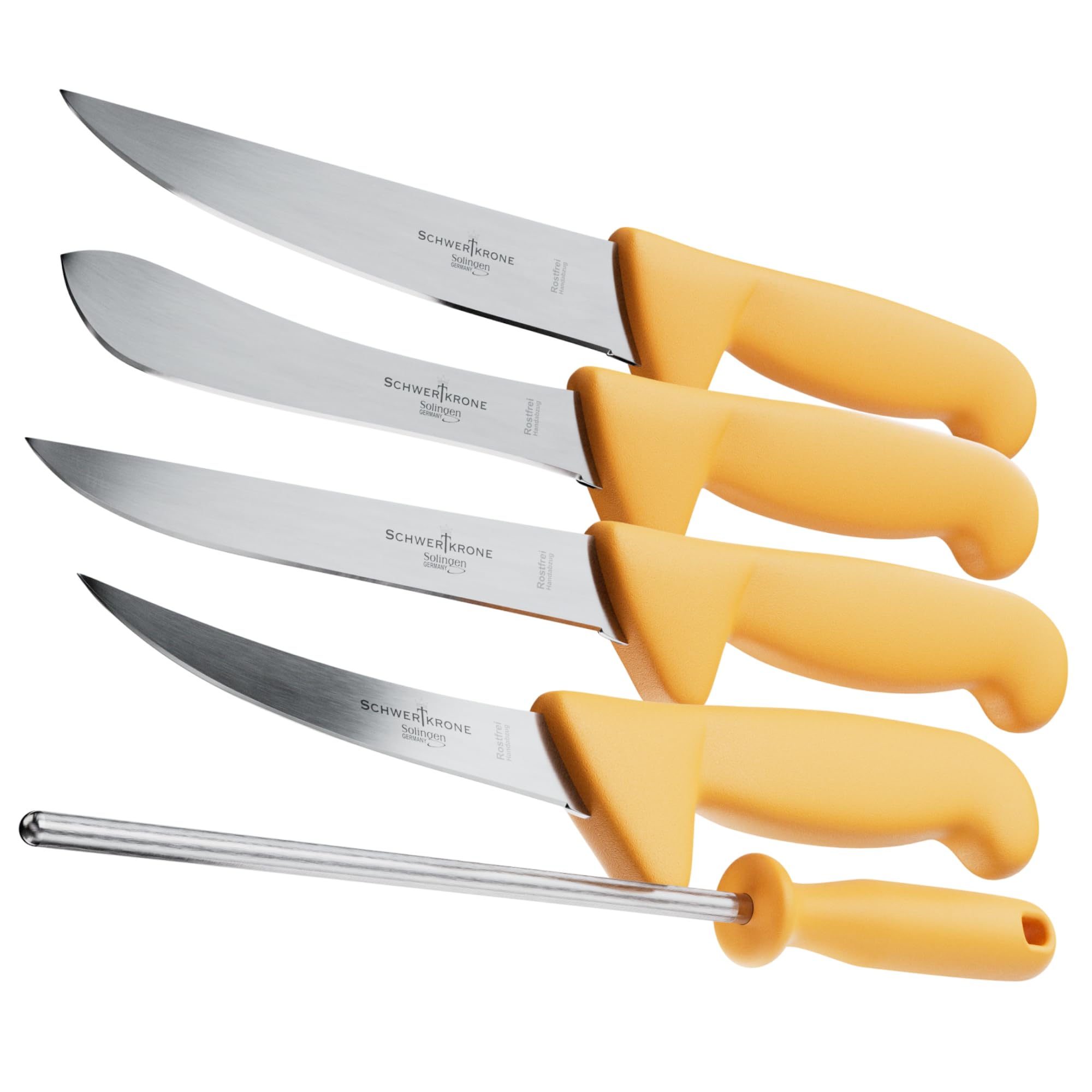 Schwertkrone Metzgermesser - Set Solingen Germany/Schlachtermesser/Metzgereibedarf Ausbeinmesser Rinderschlachter Stechmesser/polierte Klinge