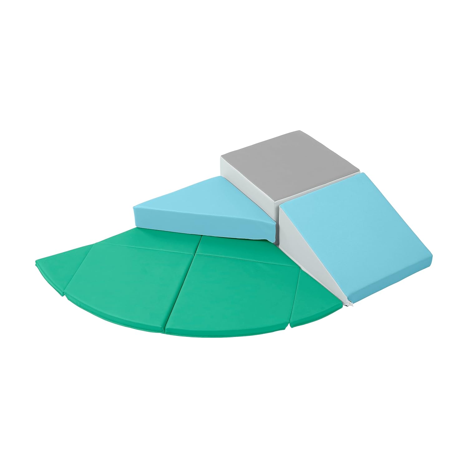 ECR4Kids SoftZone Junior Adventurer's Summit Ramp, Corner Climber, Contemporary, 4-Piece