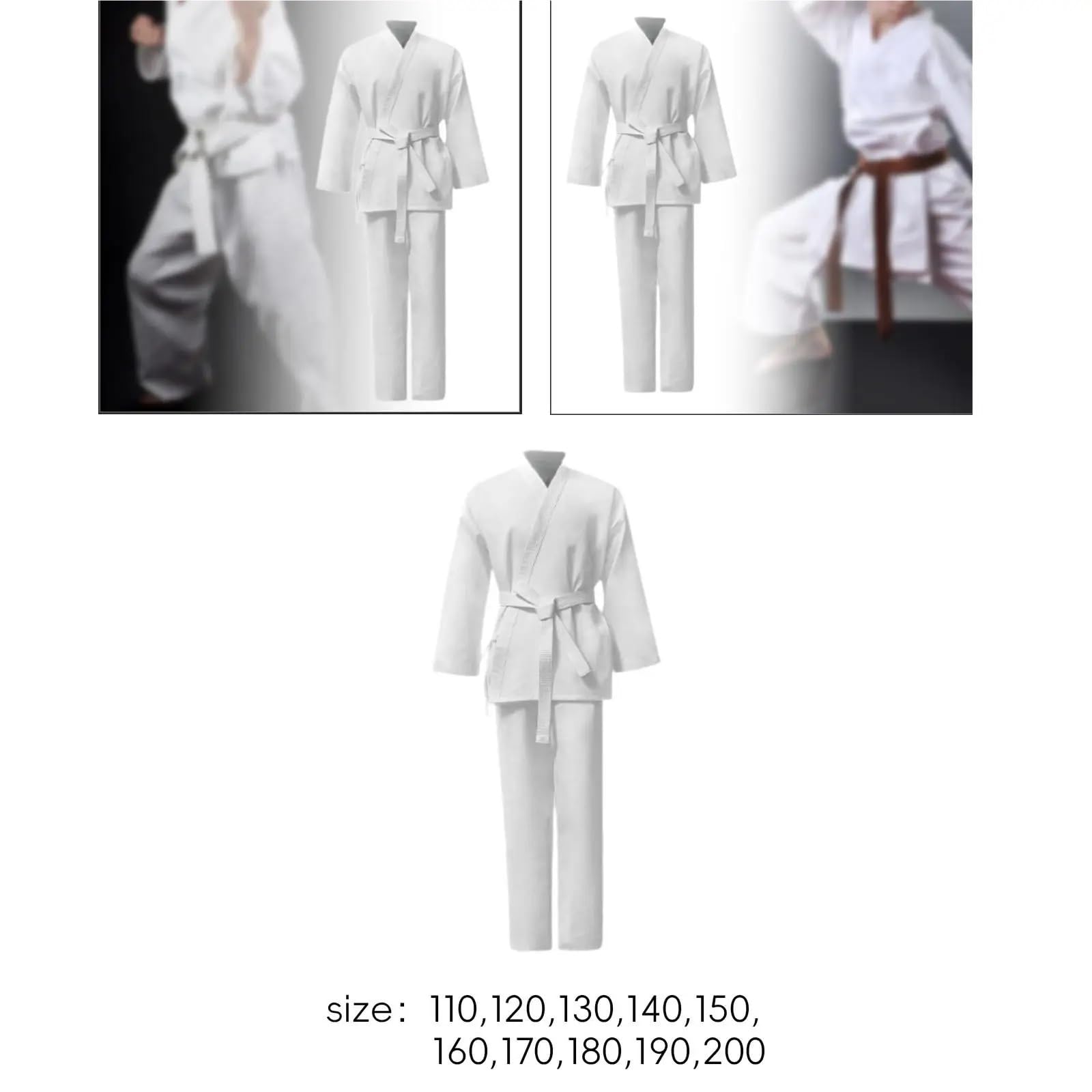 Uniforme de Karate, Traje Transpirable y Ligero, Conjunto de Trajes de Karate, Ropa de Karate for Entrenamiento de Sparring, Ejercicio, competición de Karate.