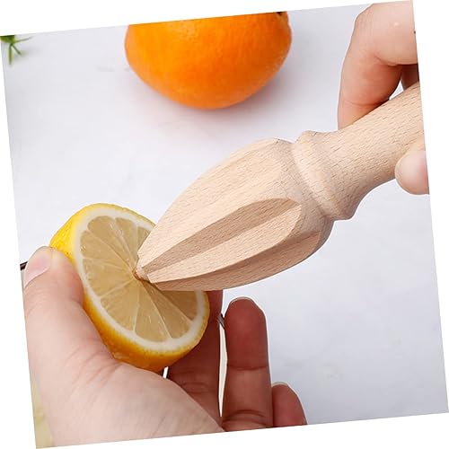 Miniatura 7 de Exprimidor de limón de madera de mano Exprimidor manual para extracción de cítricos frescos para panadería casera y tiendas de frutas no requiere
