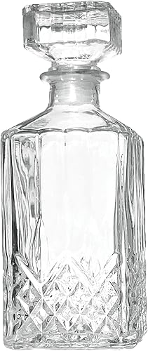 Paradise Beach Decantador de licor, decantador de vidrio con tapón hermético, botella decantadora para whisky, brandy, escocés, vodka, bourbon (30.9