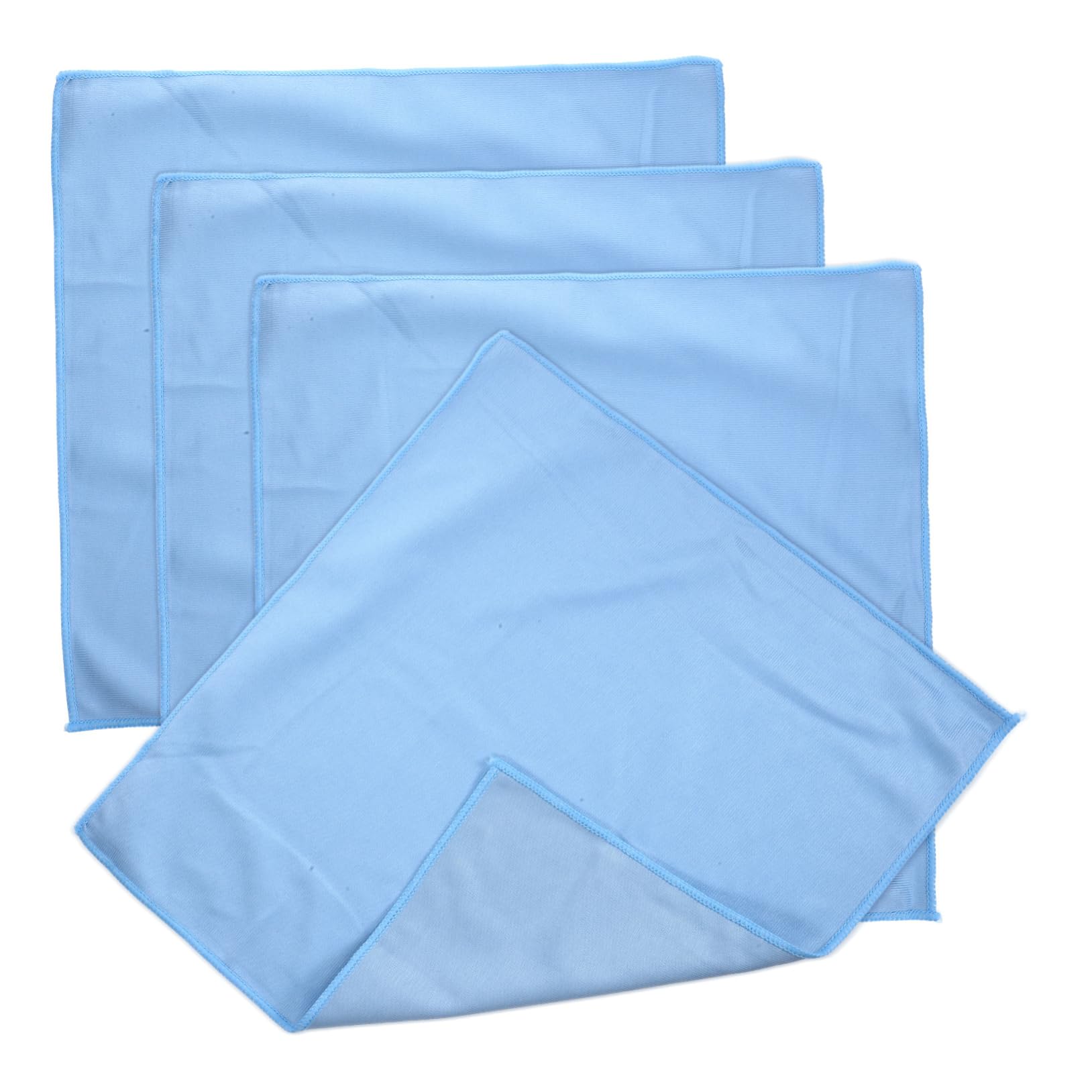 CALLARON 20 Piezas Paños de Limpieza de Microfibra Toallas Absorbentes Lavables para Cristales Ventanas Coches y Uso Doméstico sin Color Azul