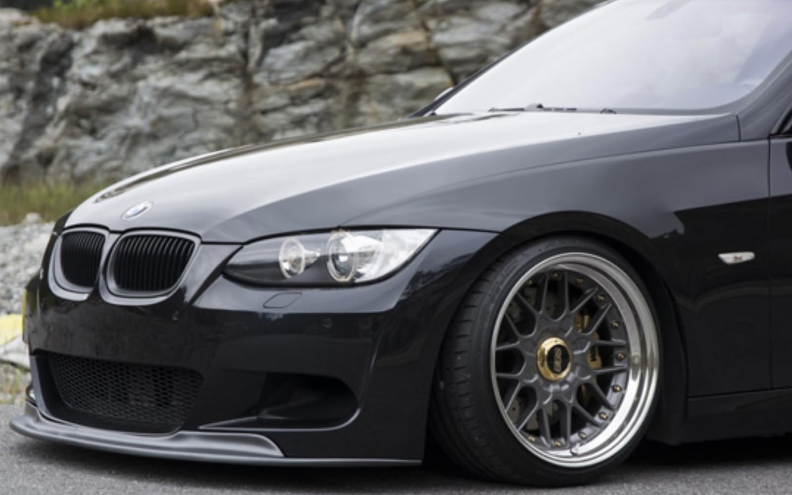 MpTuned BMW E92 E93 Pre-LCI Spoiler paraurti anteriore lucido nero per 3 E92-93 2007 2008 2009 2010 M Sport