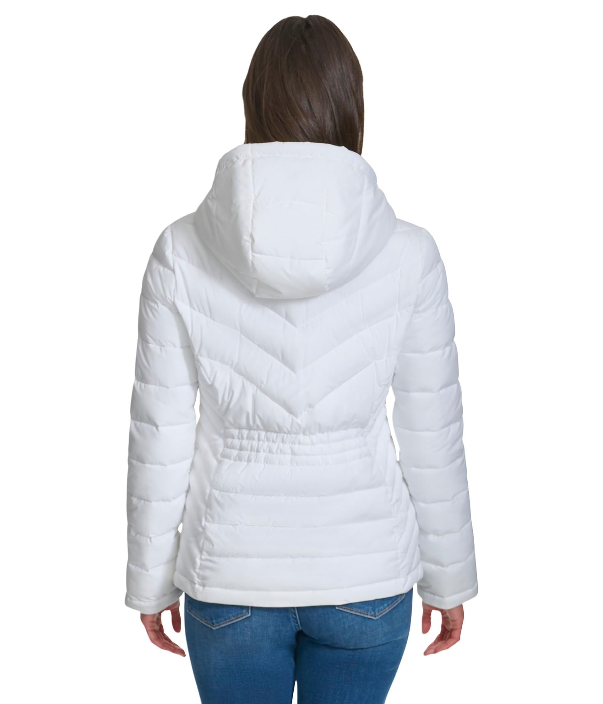 Tommy Hilfiger Women's Essential Lightweight Packable Puffer Jacket, White, X-Large