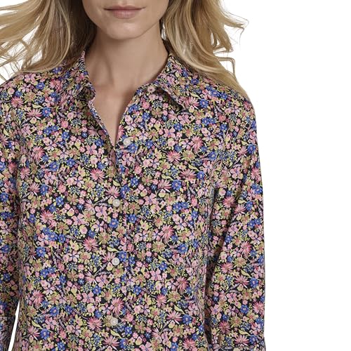 Image of Nautica Women's Button Front Long Sleeve Roll Tab Shirt