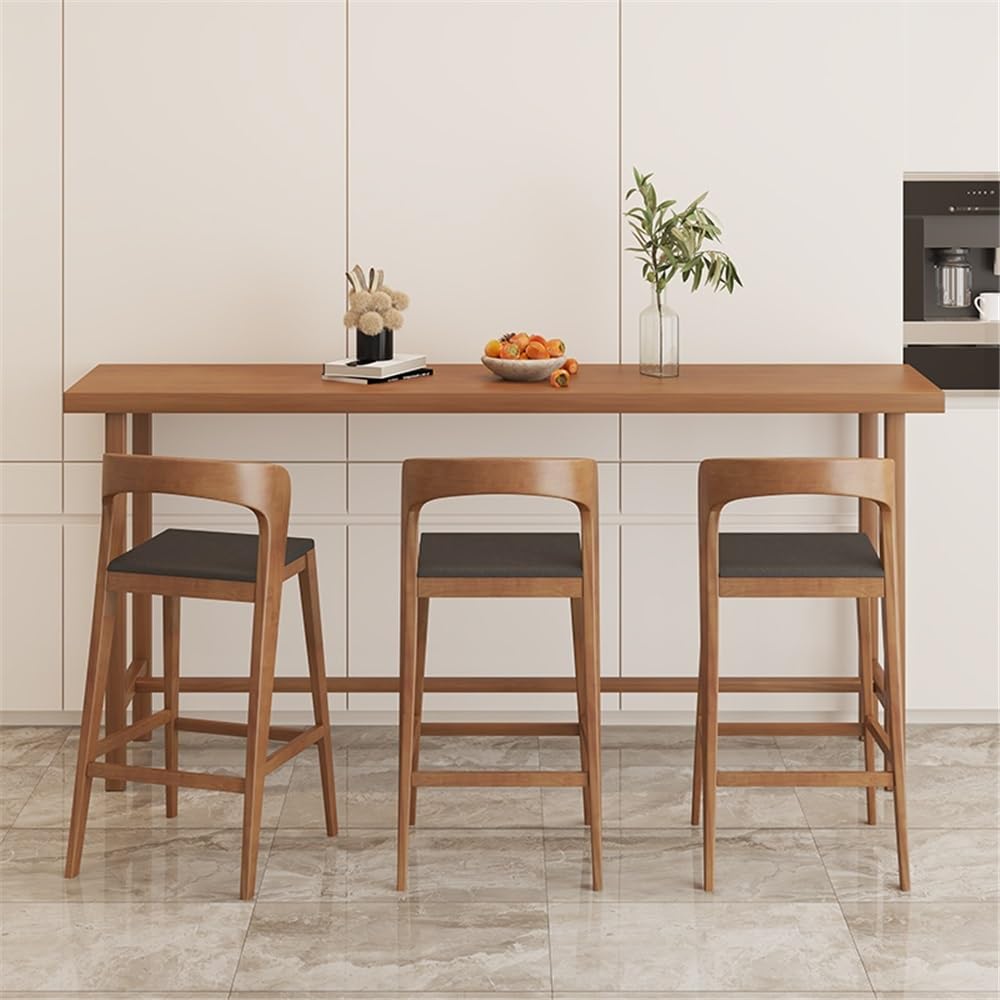 Table de Bar Table de Bar rectangulaire en Bois Simple avec Cadre Robuste, idéale for la Cuisine, Salle à Manger et Le Salon(XXL)
