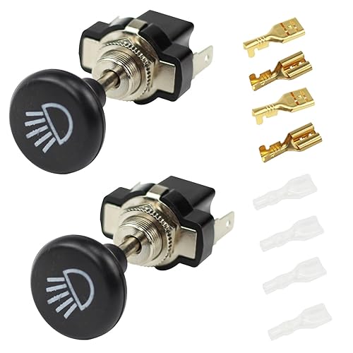 Interruptor de faros delanteros para carrito de golf, botón para carrito de golf, club, coche, EZGO Yamaha, interruptor universal de 12 voltios de