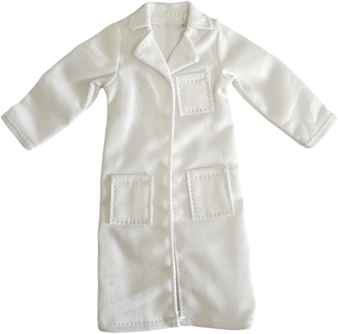 1/12 Action Figure Clothes,Trench Coat for 6" Female Action Figures,1:12 Scale Doll Clothes,Doctors' lab Coats (Female Version)