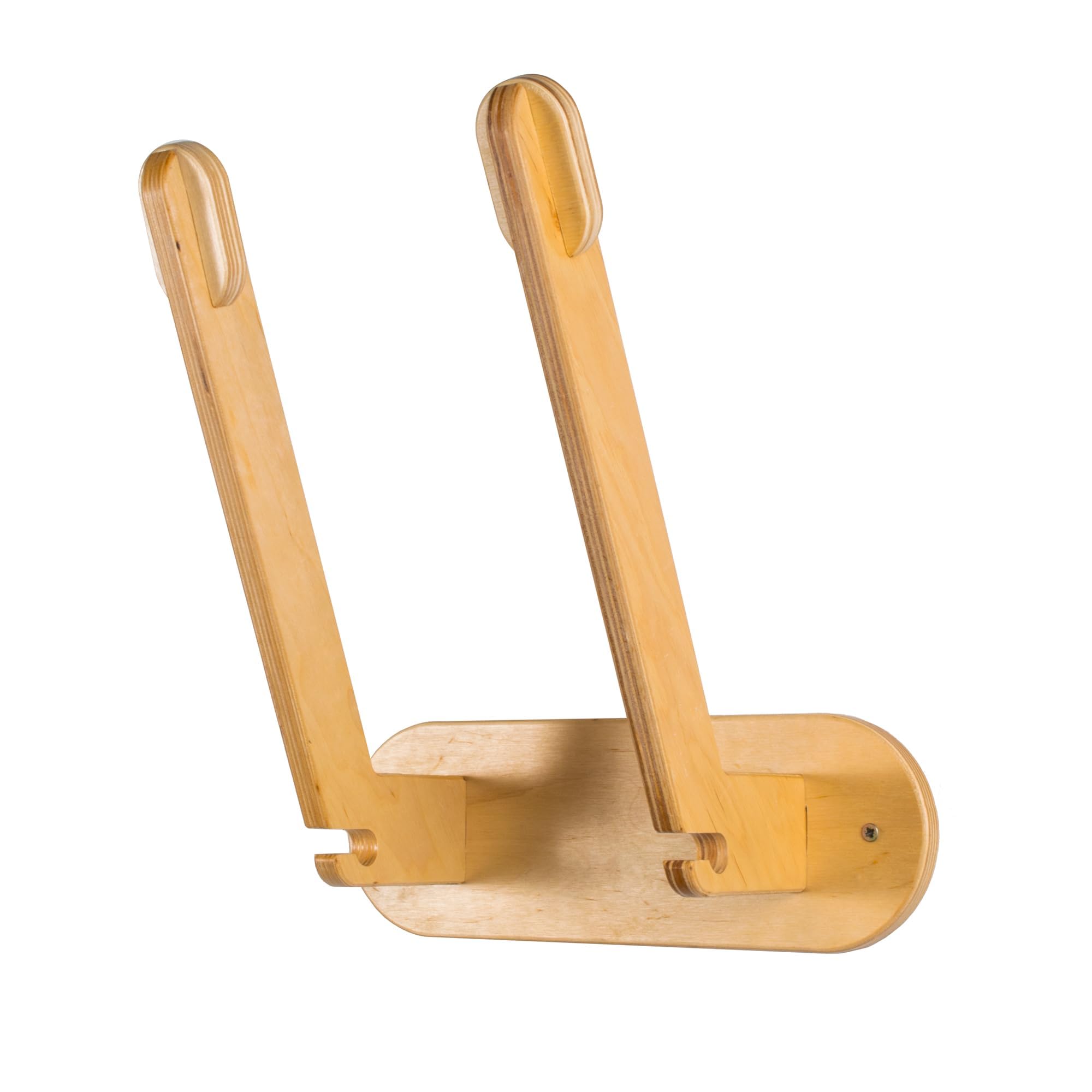 John Paddle Wandhalterung für Skischuhe & Snowboardboots – aus Birkensperrholz – nachhaltiger Holzhalter mit Haken für Helm und Skiausrüstung (1 Paar Schuhe)