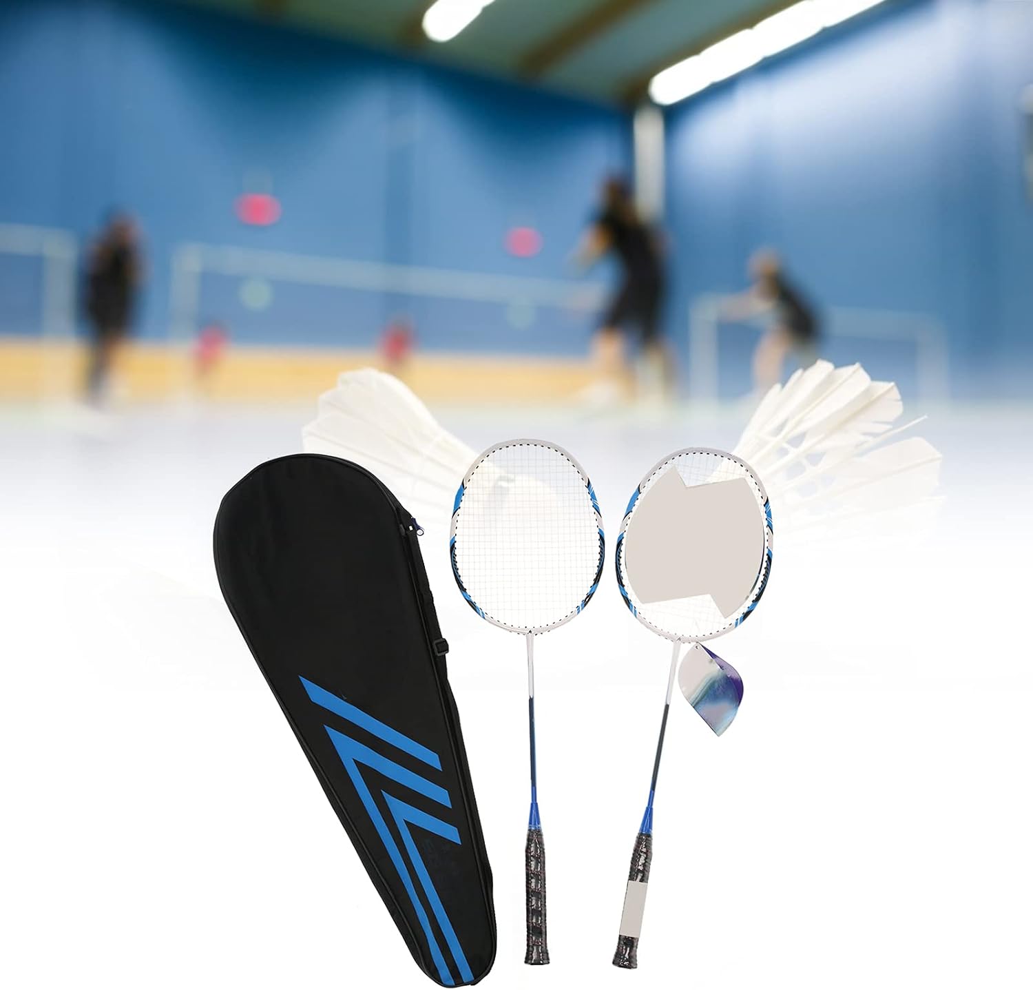 EVTSCAN SG8048 2 Player Badminton Racquets Set Adults Teenagers Lightweight Carbon Fiber Rackets