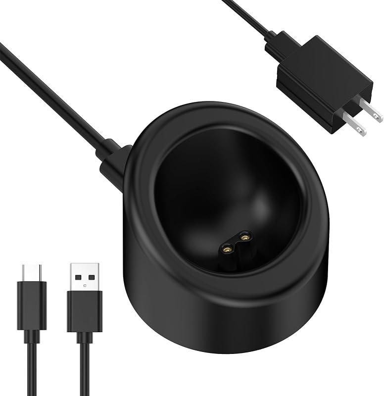 Base de carregamento com adaptador e cabo USB para MANSCAPED Lawn Mower 3.0/2.0, 1 unidade
