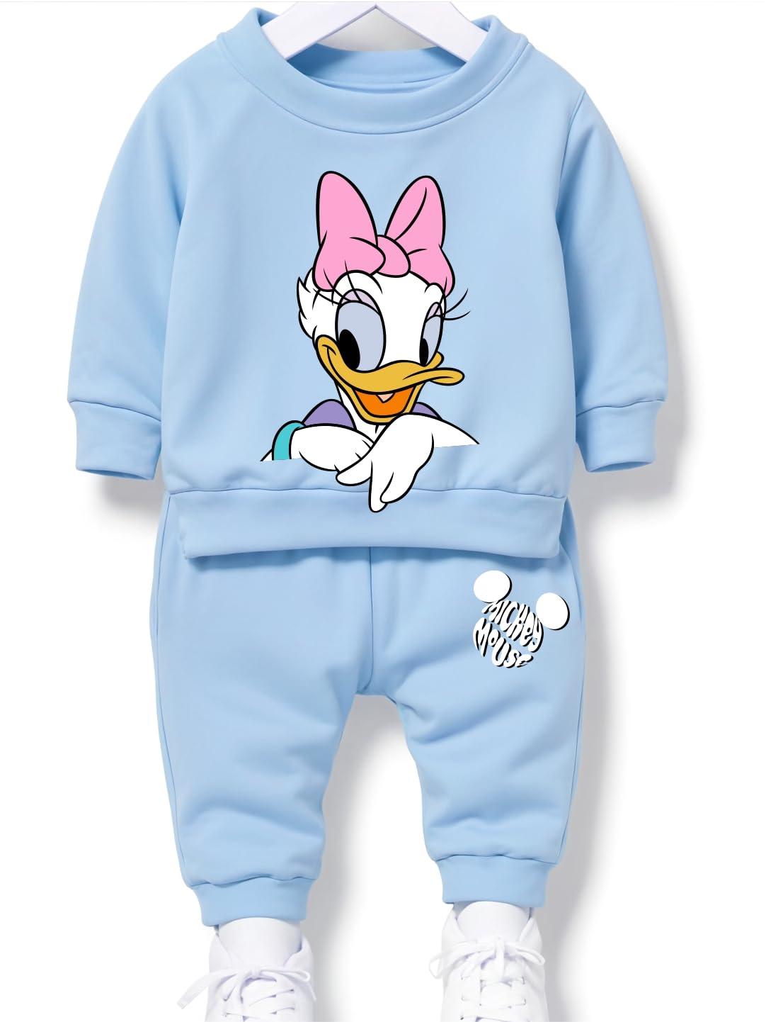 minicult cotton Kids Coords matching Tshirt and pant set with Mickey & Daisy print (Daisy a54)(Pack of 1)(3-6 MTS)