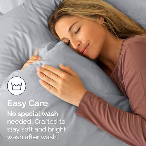 Miniatura 5 de Juego de 2 fundas de almohada Queen  Fundas de almohada suaves de calidad de hotel  Ropa de cama cómoda para mujeres, hombres, niños y adolescentes