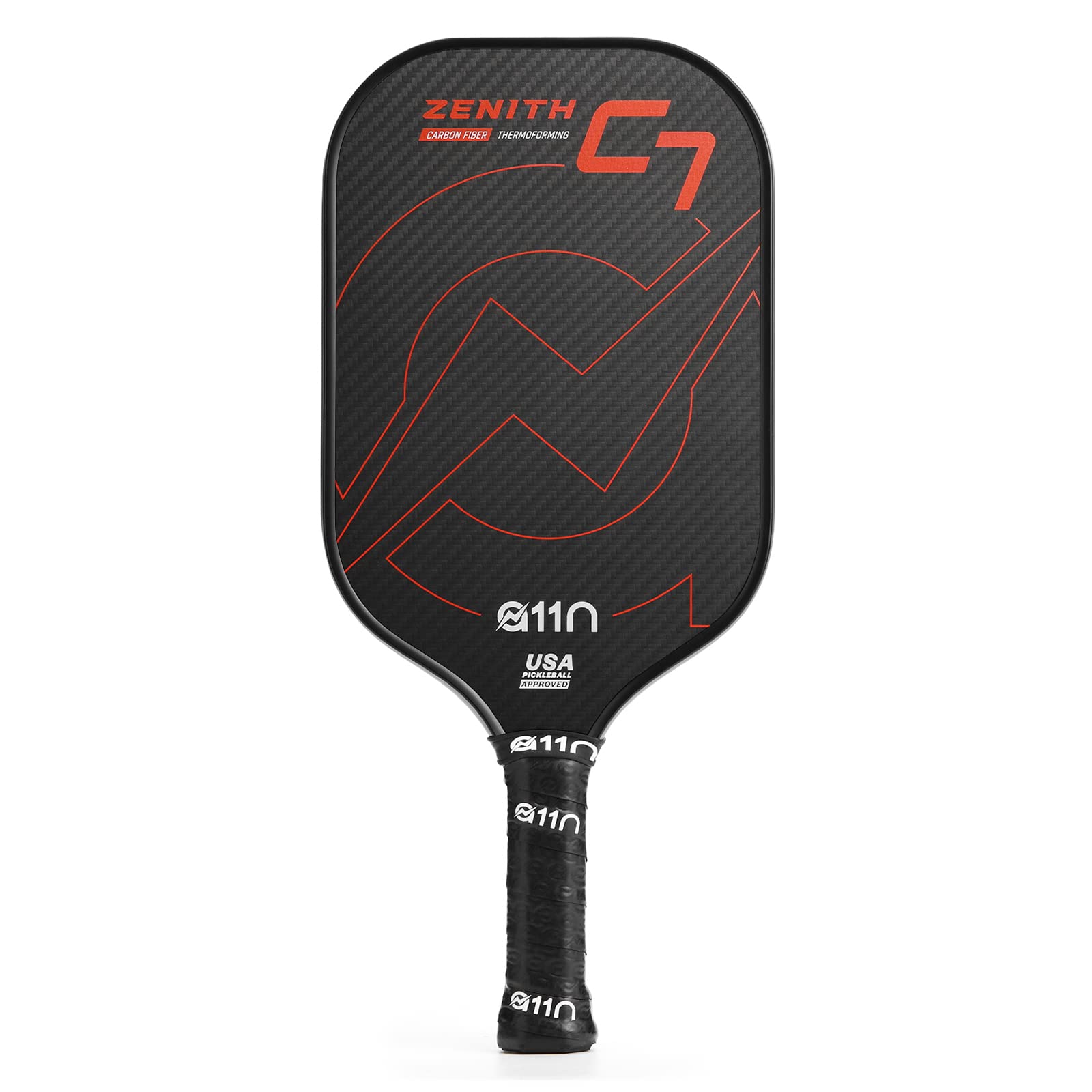 A11N SPORTS Zenith 16mm Pickleball Paddle, T700 Carbon Fiber Thermoformed with Foam Injected Walls, USA Pickleball Approved, Elongated Shape (C7)