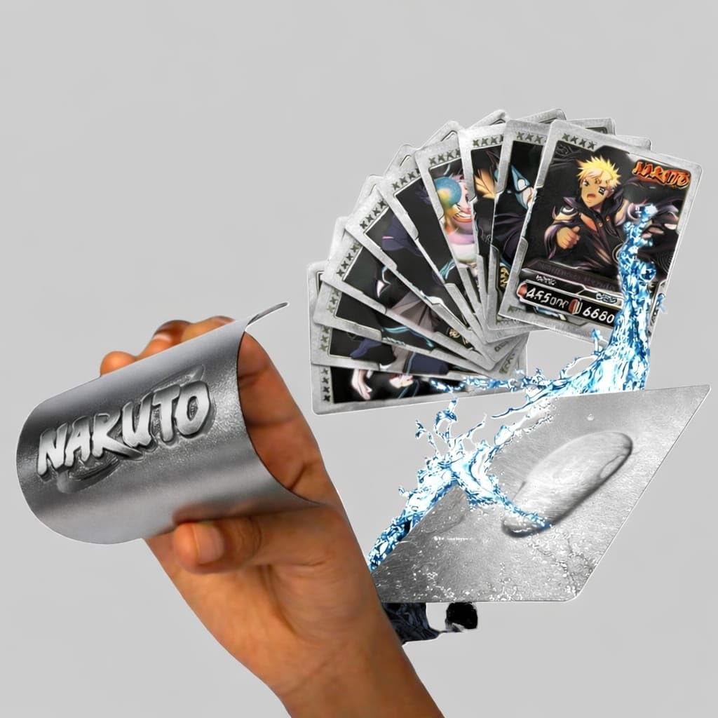 Sliver Playing Ninja Cards | 55 PCS Ninja Anime Collectible Set | Glossy Premium Trading Cards Featuring Iconic Characters | Gift-Ready Pack for Boys, Girls & Anime Fans (Ninja Sliver)