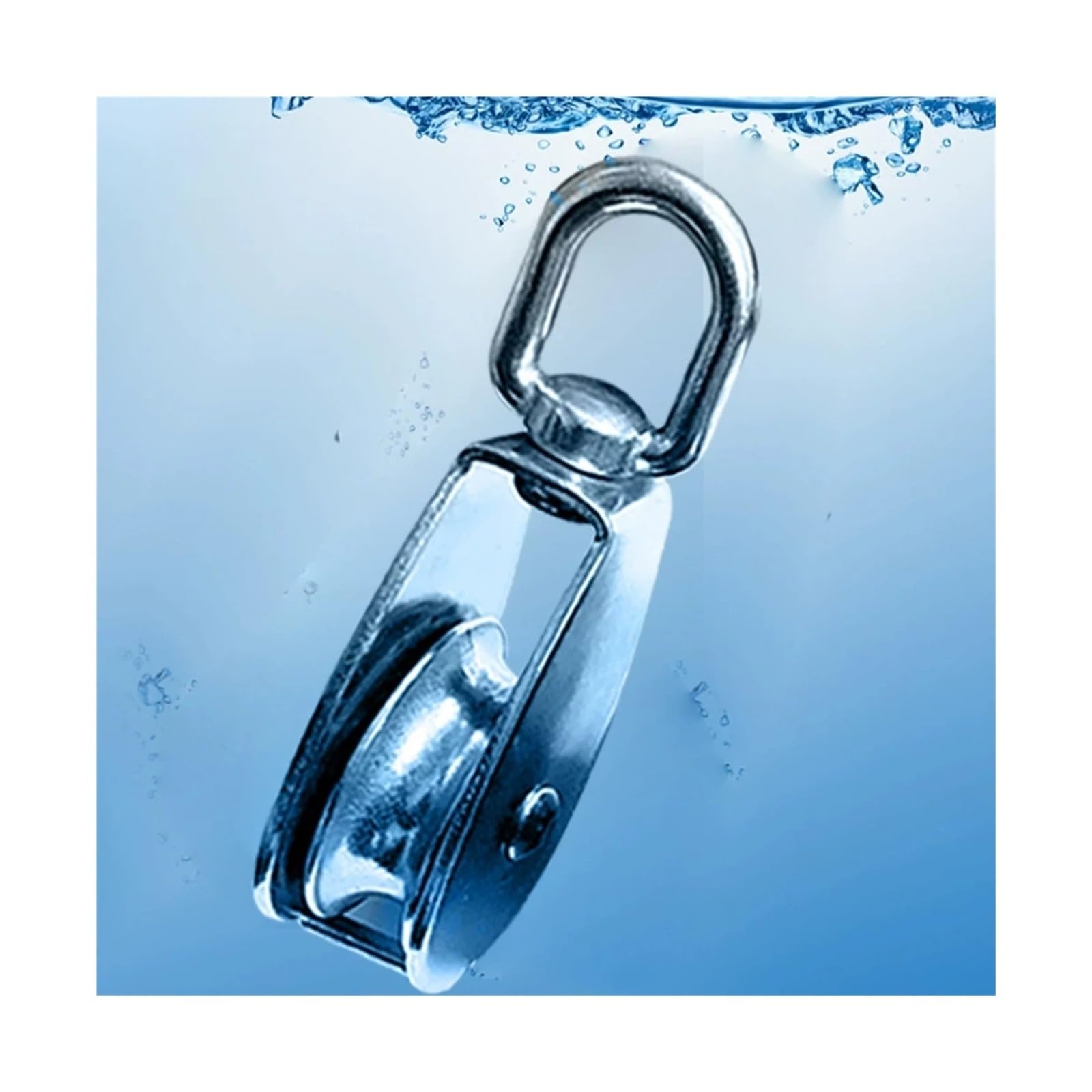 Polea de elevación de acero inoxidable, herramienta de polea de cuerda de doble rueda M15/M25 de 32 mm, equipo de elevación giratorio para elevación resistente