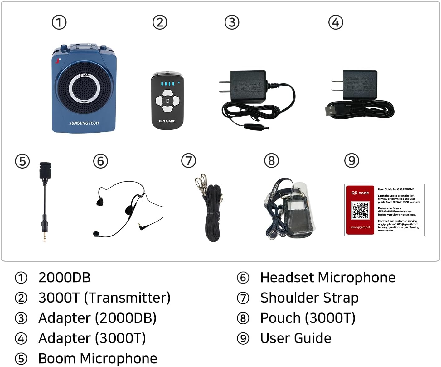 2000DB: 40W Professional Wireless Voice Amplifier with Automatic Frequency Syncing, Anti-Interference Technology for Teachers and Instructors