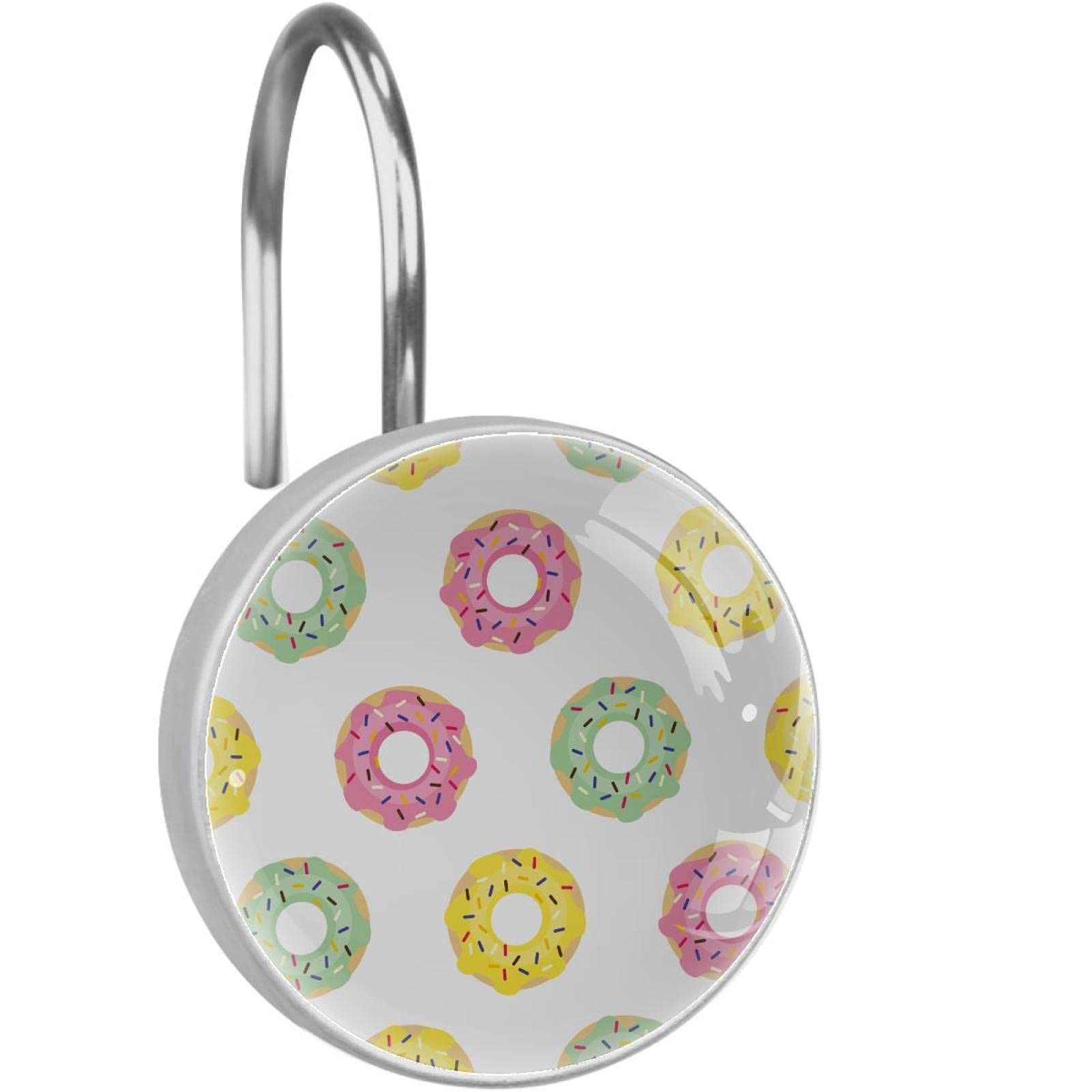 Crochets pour rideau de douche anti-rouille lot de 12 anneaux suspendre rideau facilement