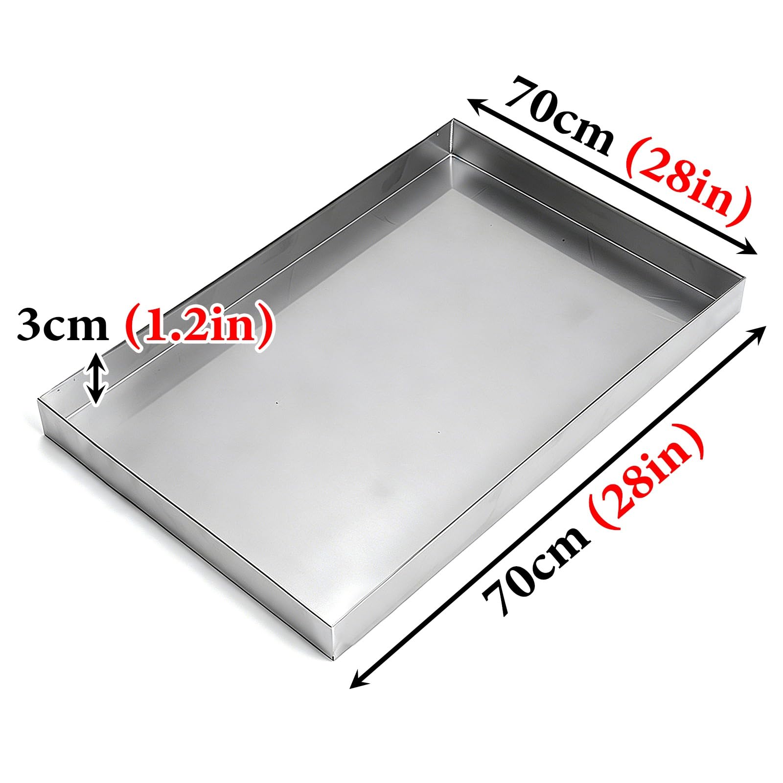Vaschetta Condensa Condizionatore Universale in Acciaio Inox 304 con Tubo