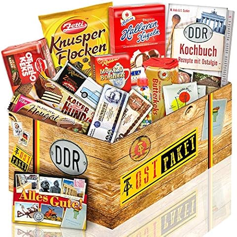 DDR Paket mit Ost Süssigkeiten - Geburtstags Geschenke für Männer Cover