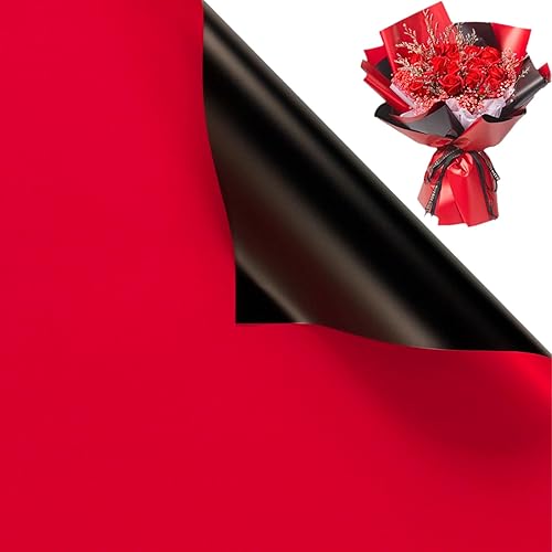 Jocomoni 20 hojas de papel de regalo de flores de doble cara, papel de regalo de ramo floral impermeable, material de embalaje de flores frescas,