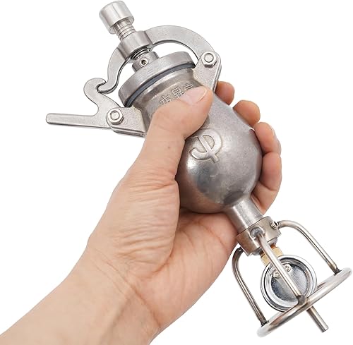 Miniatura 5 de Máquina tradicional de palomitas de maíz, mini manivela de acero inoxidable cañón amplificador de alimentos, máquina de palomitas de maíz retro,